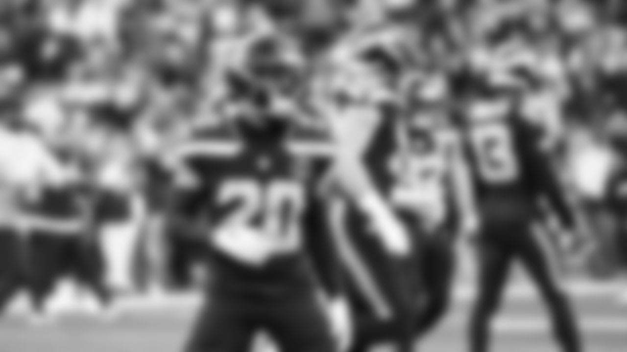 Seahawks safety Julian Love (20) warms up at Lumen Field for the NFC Championship game vs. the Los Angeles Rams on Sunday, January 25, 2026.