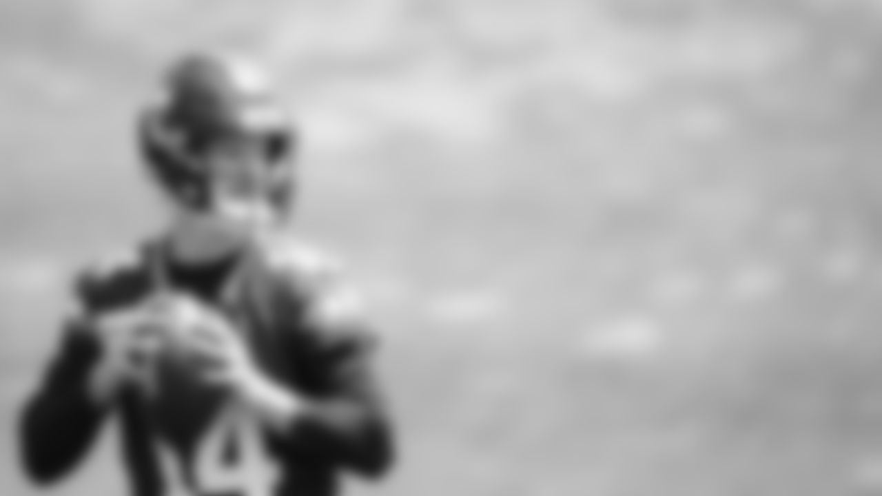 Seahawks quarterback Sam Darnold (14) participated in a workout on day four of OTAs on Monday, June 2, 2025 at the Virginia Mason Athletic Center.