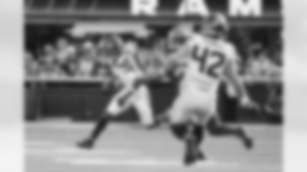 Seahawks wide receiver Jaelon Darden (1) at the Week 18 matchup against the Los Angeles Rams at SoFi Stadium on Sunday, January 5, 2025.