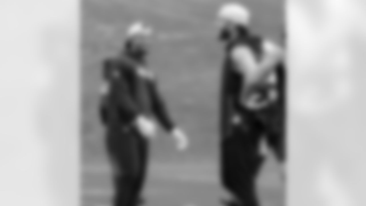 Seahawks wide receiver Jaxon Smith-Njigba (11) and wide receiver Cooper Kupp (10) participated in a workout on May 13, 2025 at the Virginia Mason Athletic Center.