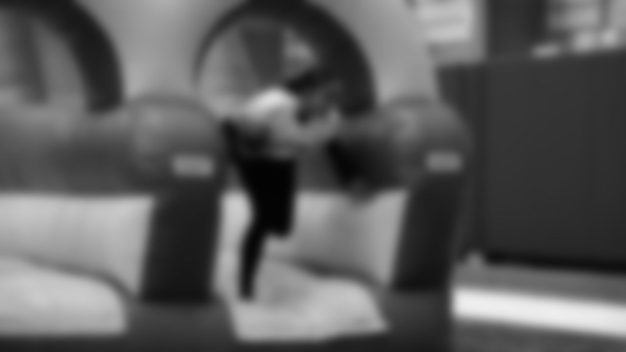 The Seahawks Women's Association packed girls flag kits and hosted a free girls flag football camp at the Seahawks training facility on Saturday, November 8, 2025.