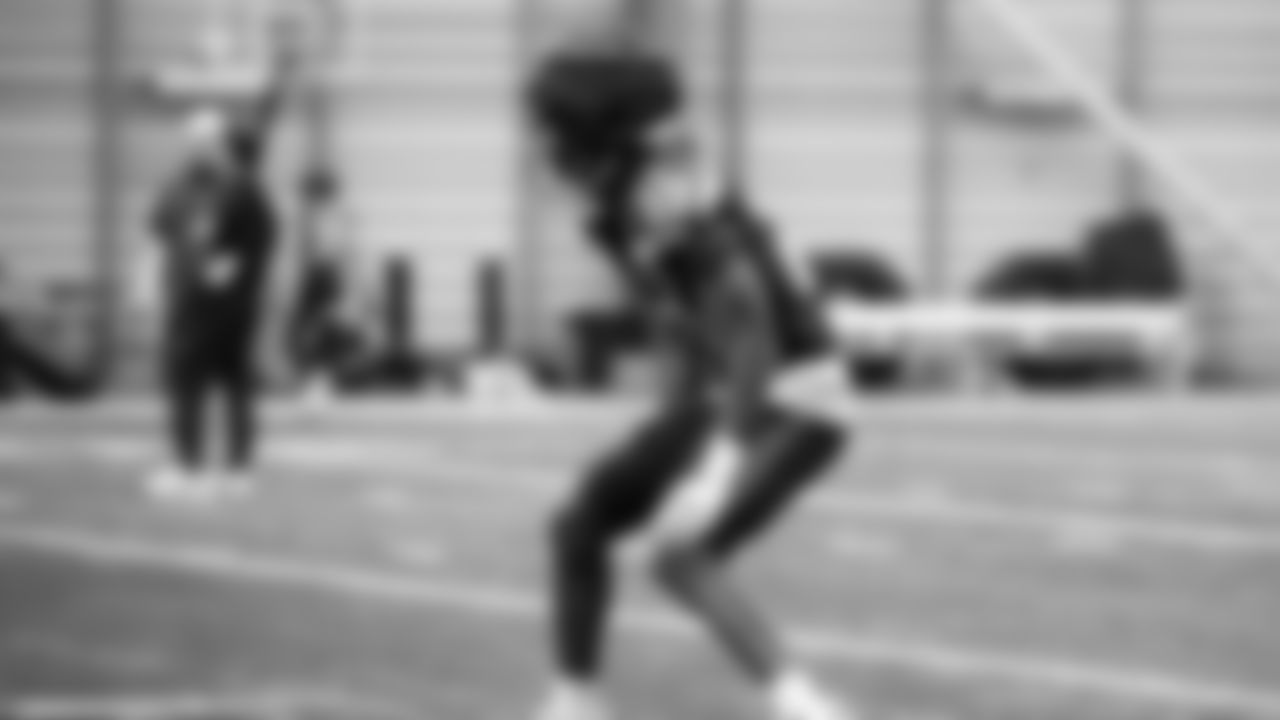 Seahawks cornerback Devon Witherspoon (21) practiced on Thursday, November 13, 2025 at the Virginia Mason Athletic Center.