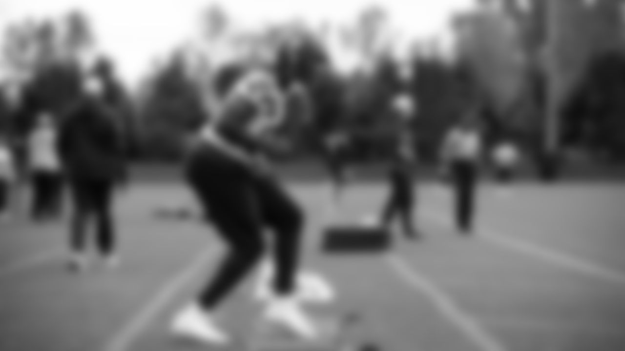 Seahawks linebacker Boye Mafe (53) participated in a workout on day two of OTAs on Thursday, May 29, 2025 at the Virginia Mason Athletic Center.