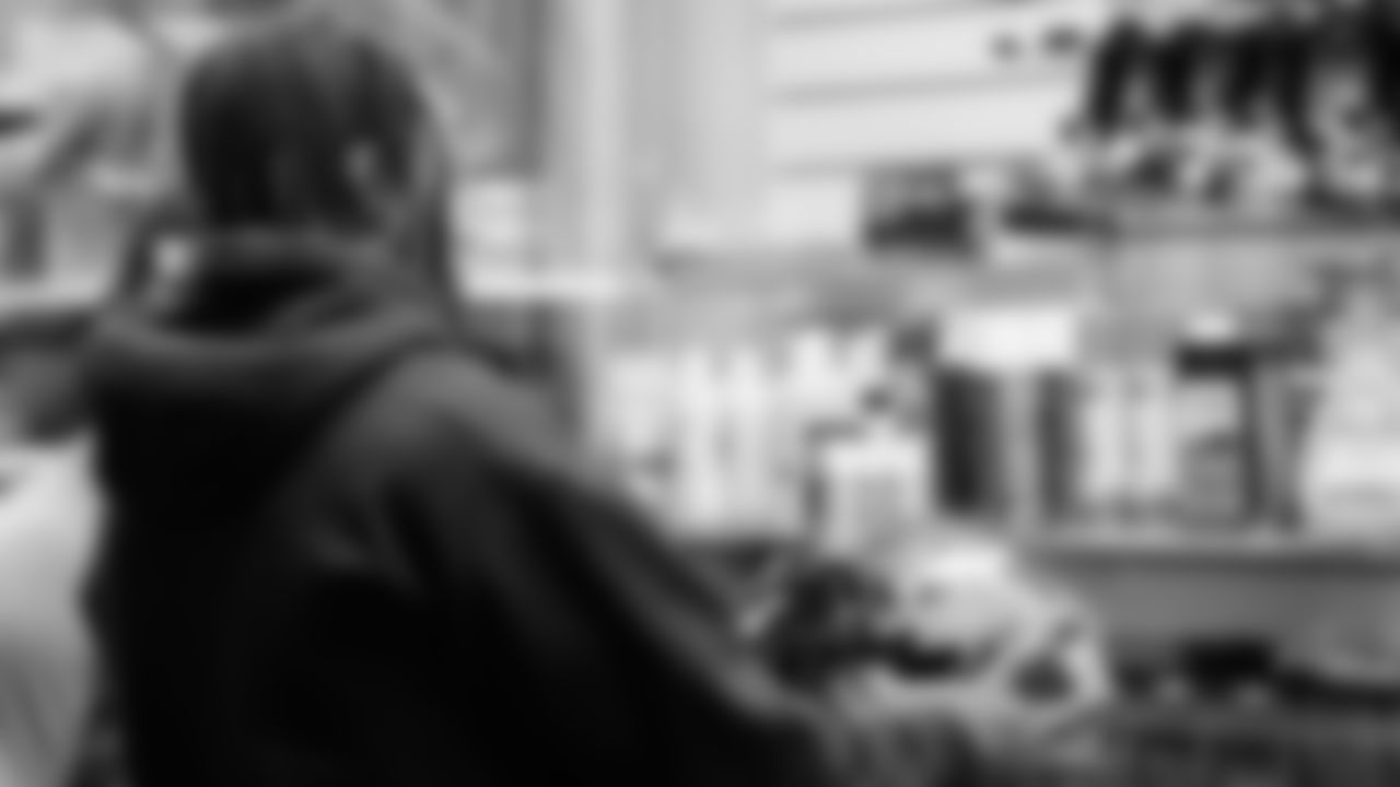 Seahawks wide receiver Rashid Shaeed (22) arrived at the Virginia Mason Athletic Center on Wednesday, November 5, 2025.