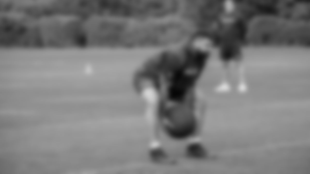 Seahawks tackle Abraham Lucas (72) participated in a workout on April 30, 2025 at the Virginia Mason Athletic Center.