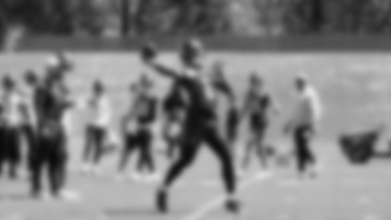 Seahawks quarterback Jalen Milroe (6) participated in a workout on day one of minicamp on Tuesday, June 10, 2025 at the Virginia Mason Athletic Center.