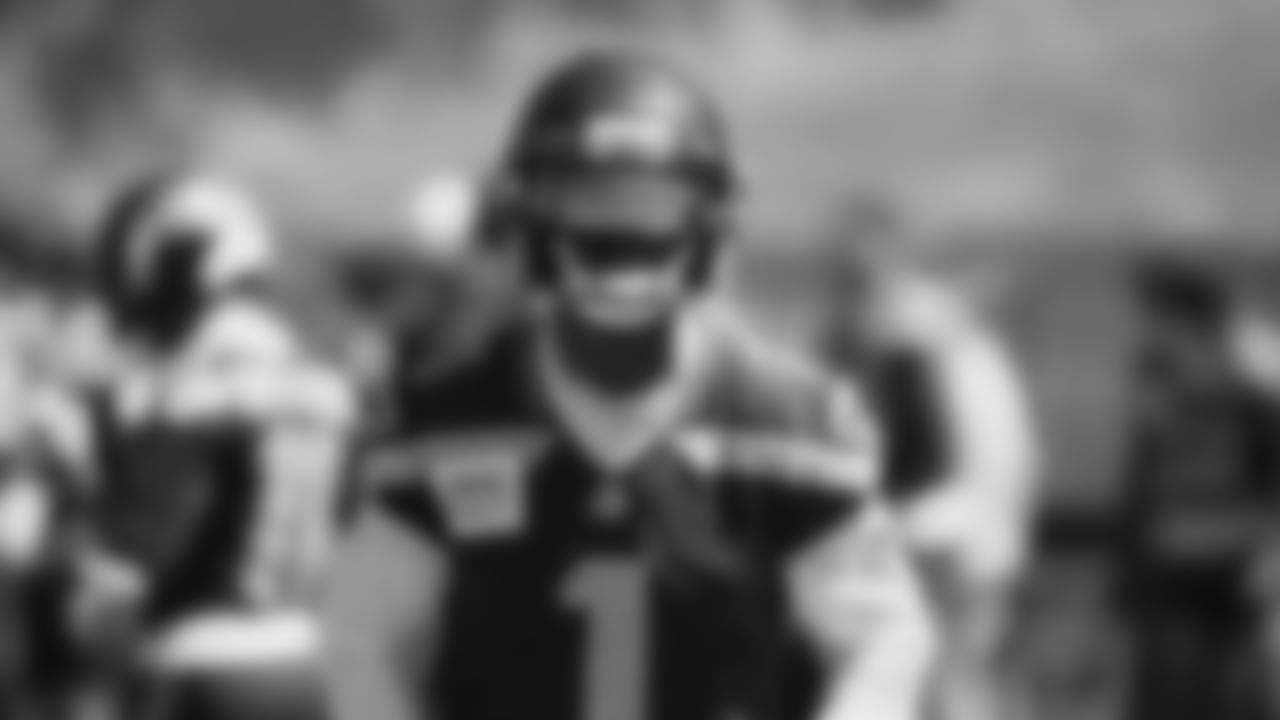 Seahawks wide receiver Marquez Valdes-Scantling (1) practiced on day two of training camp on July 24, 2025 at the Virginia Mason Athletic Center.