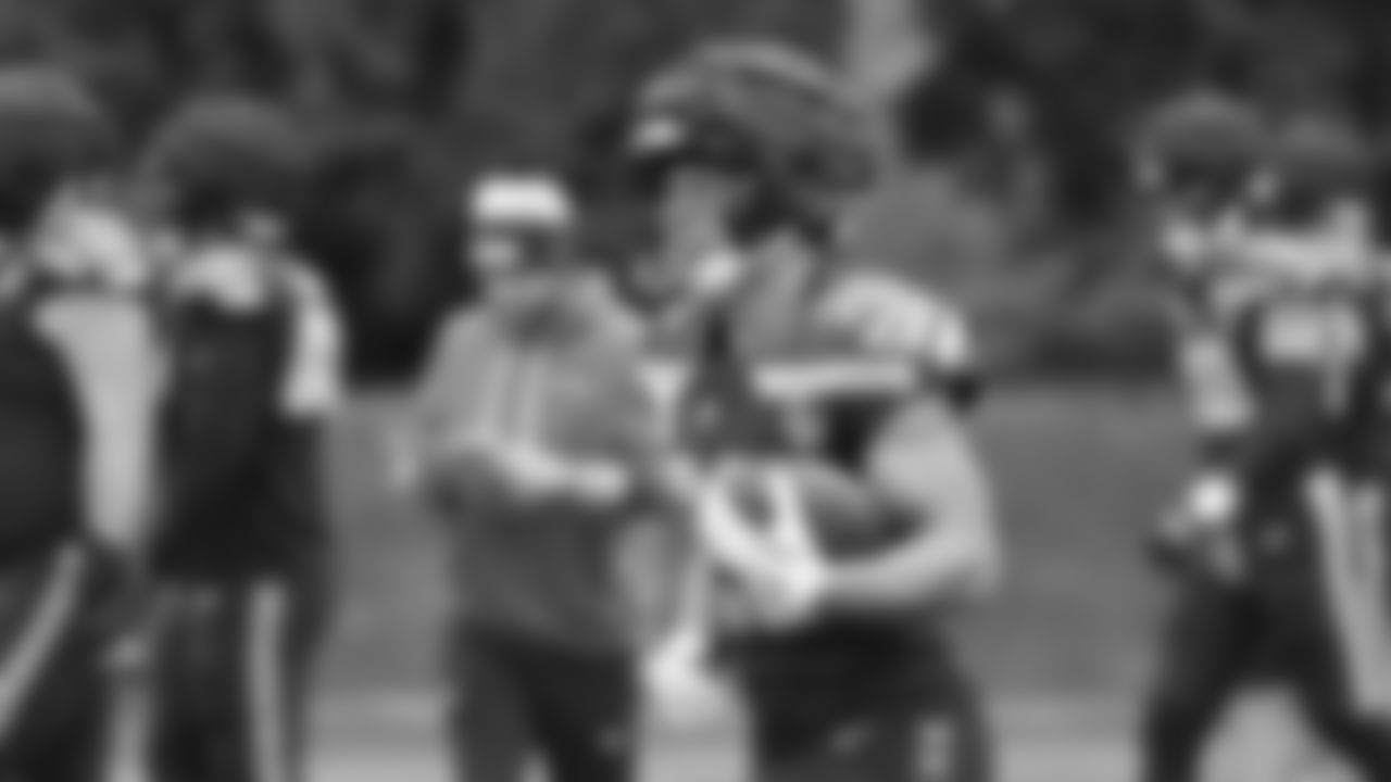 Seahawks running back Zach Charbonnet (26) practiced on Tuesday, January 13, 2026 at the Virginia Mason Athletic Center.