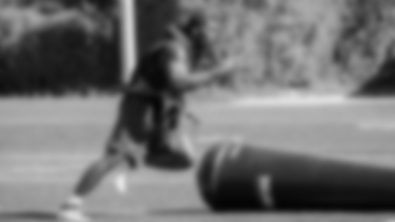 Seahawks defensive end DeMarcus Lawrence (0) participated in a workout on May 6, 2025 at the Virginia Mason Athletic Center.