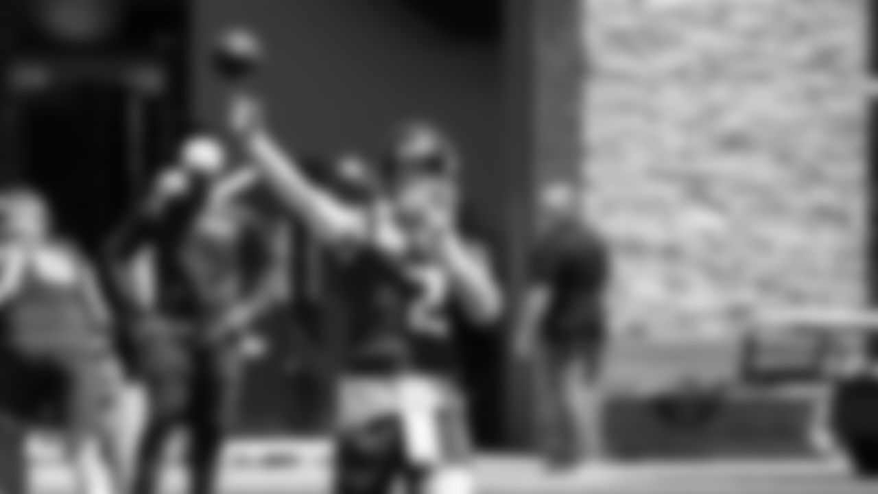 Seahawks quarterback Drew Lock (2) participated in a workout on day one of OTAs on Tuesday, May 27, 2025 at the Virginia Mason Athletic Center.