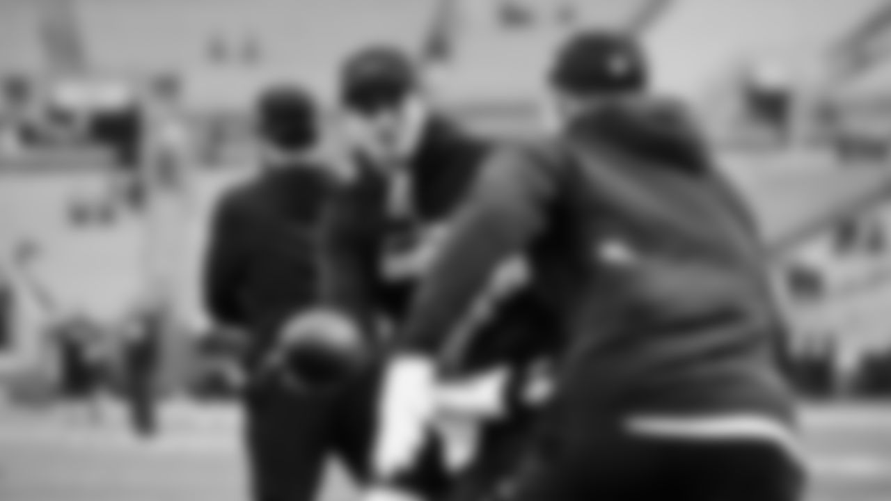 Seahawks quarterback Drew Lock (2) warms up at Bank of America Stadium for the Week 17 matchup vs. Panthers on December 28, 2025.