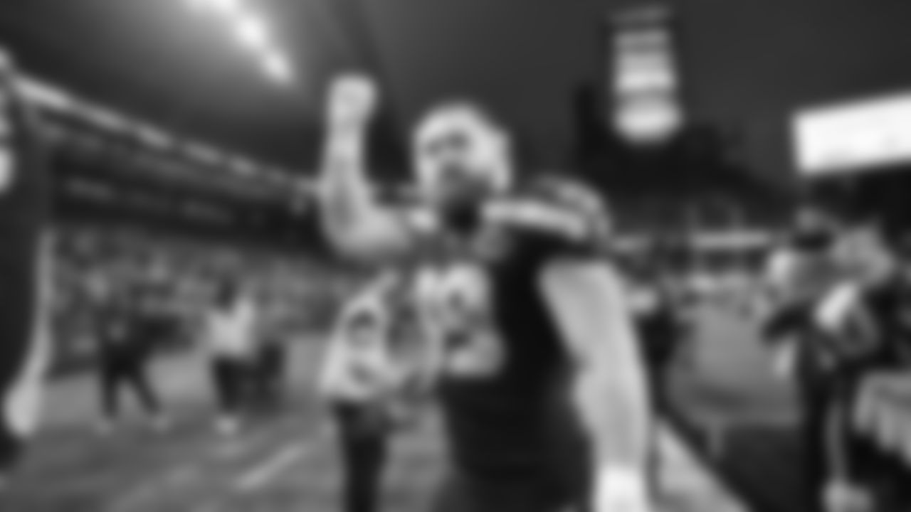 The Seahawks celebrated the 18-16 victory vs. the Colts in Week 15 at Lumen Field.