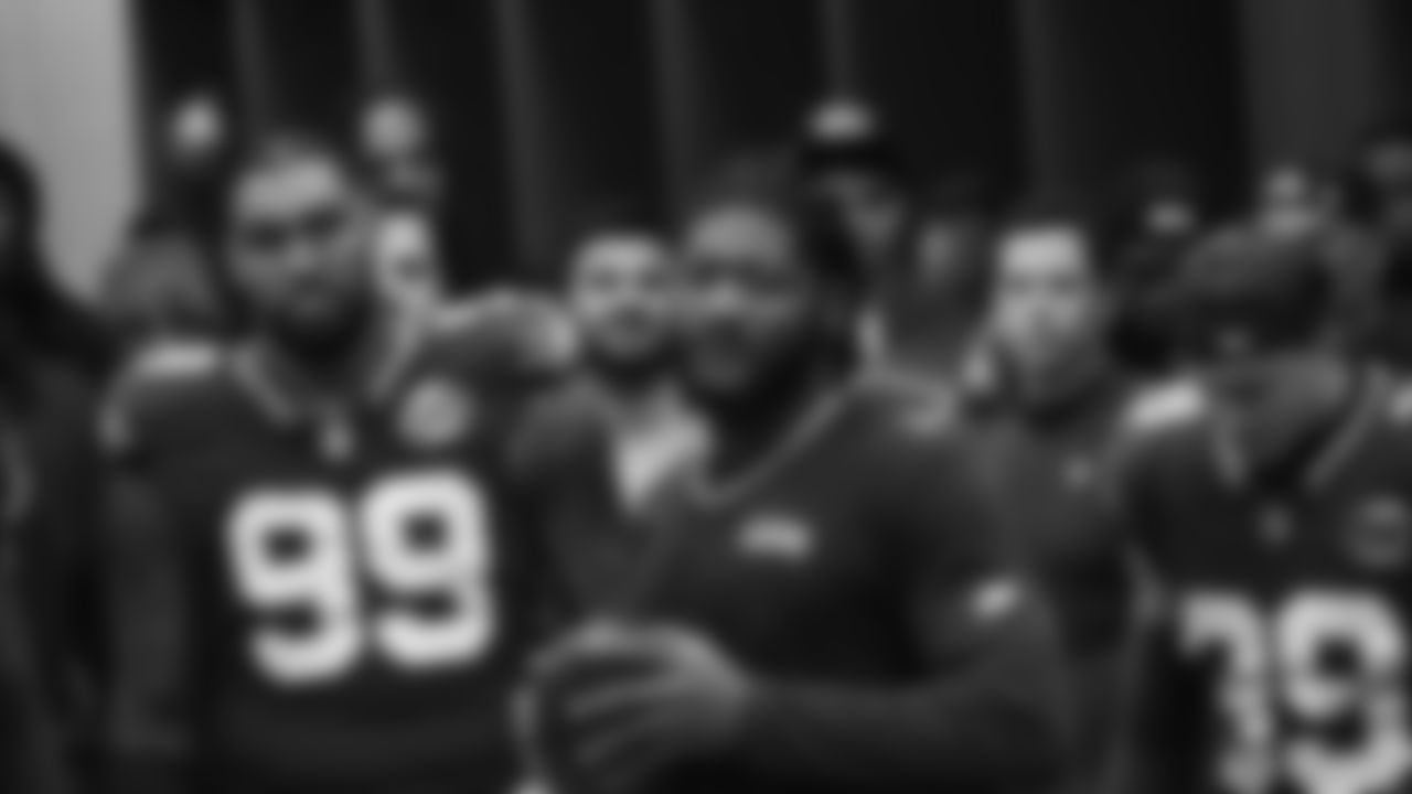 The Seahawks celebrated the 26-0 win vs. the Minnesota Vikings at Lumen Field on November 30, 2025.