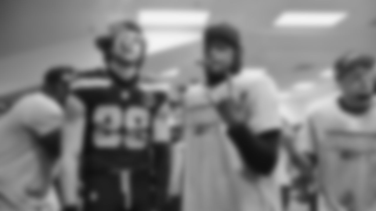 The Seahawks celebrate the 31-27 win vs. the Rams in the NFC Championship on Sunday, January 25, 2026.