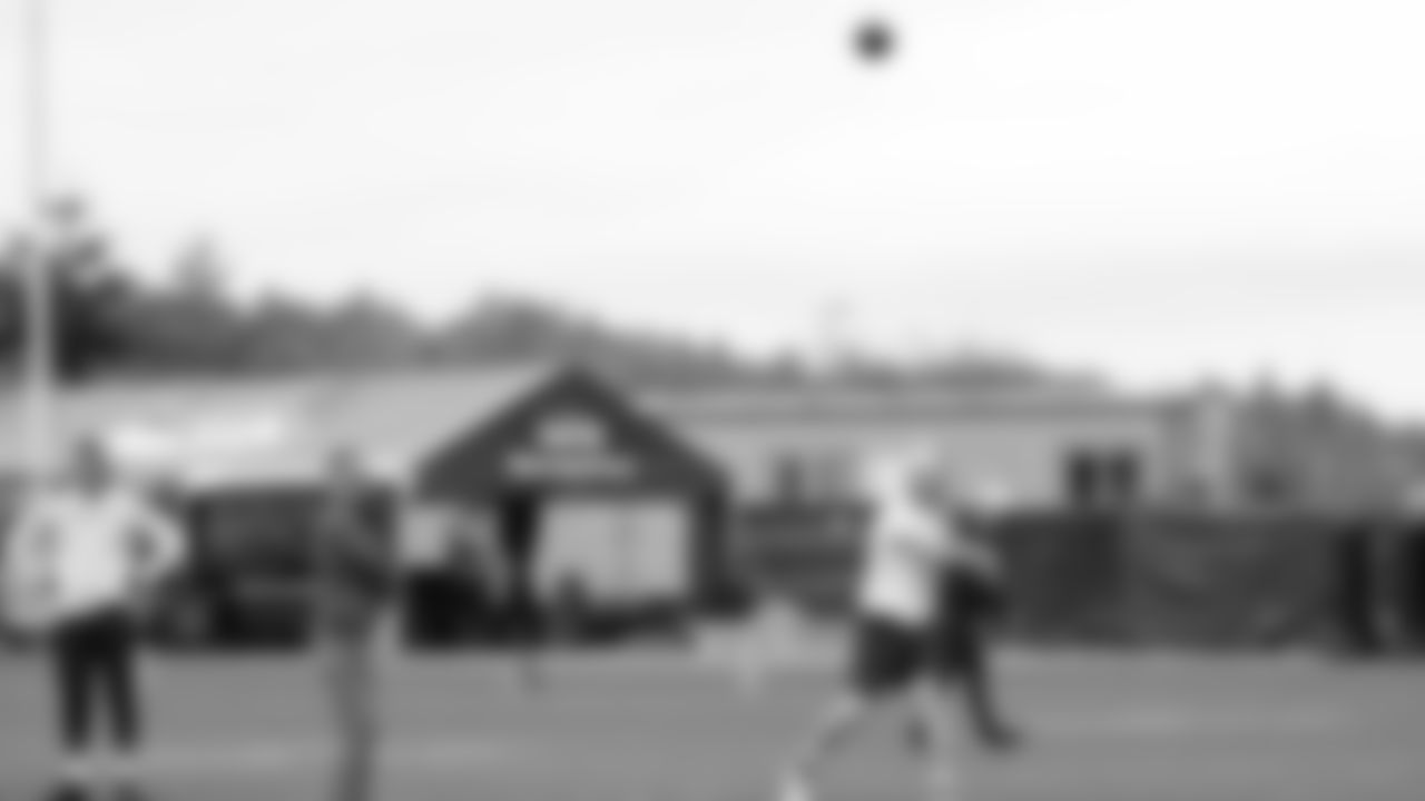 Seahawks quarterback Sam Darnold (14) participated in the Seahawks 2025 offseason workout program.