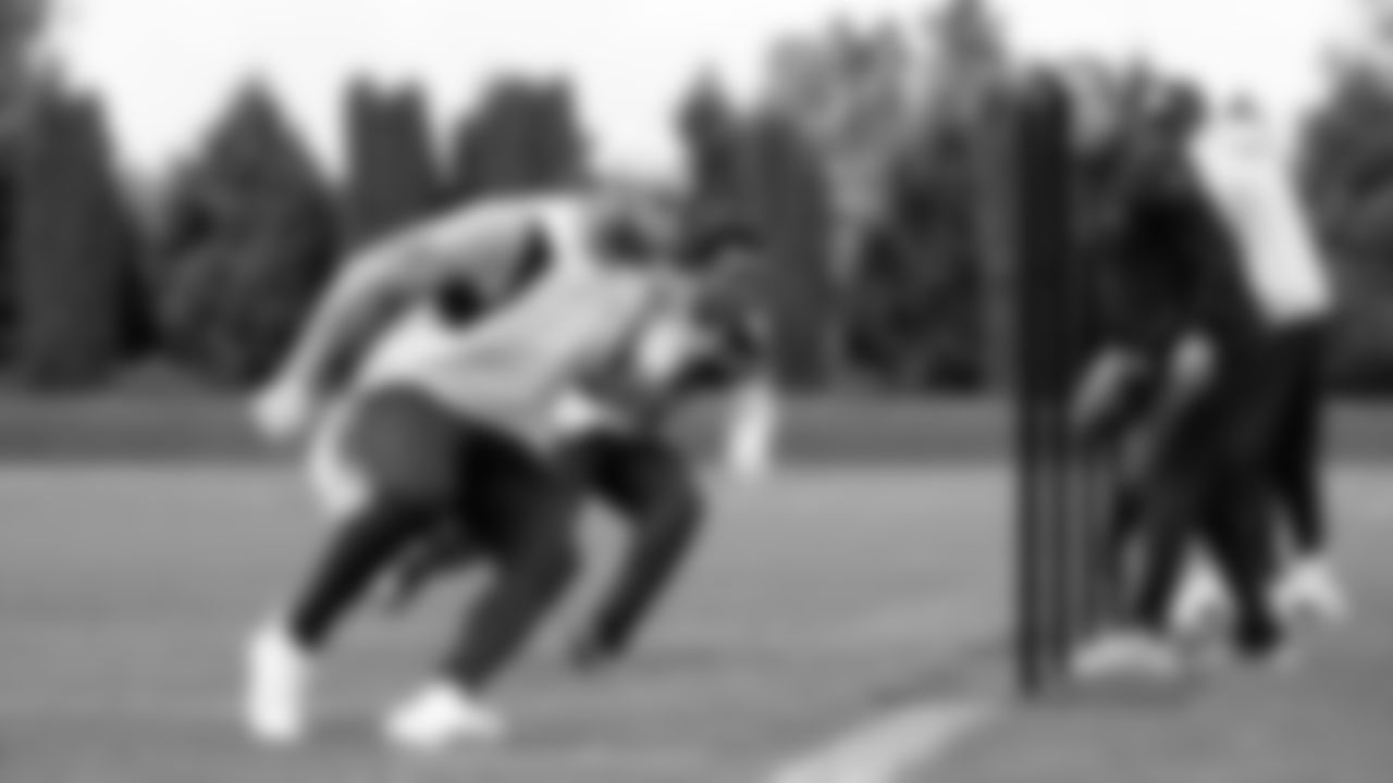 Seahawks wide receiver Jaxon Smith-Njigba (11) participated in a workout on May 20, 2025 at the Virginia Mason Athletic Center.