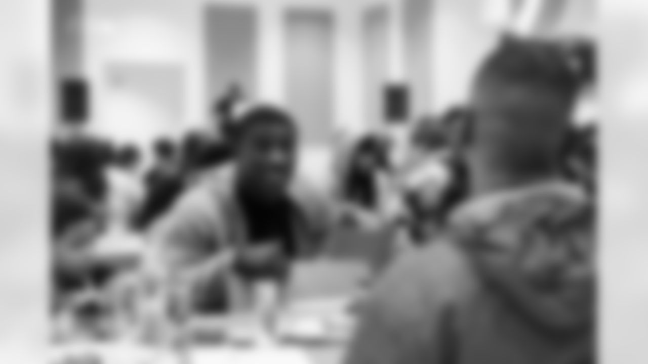 Seahawks rookies and staff members attended the 2023 Friends of Children Friendsgiving Event at the Sea Mar Community Space in Seattle, WA on Tuesday, November 14, 2023.