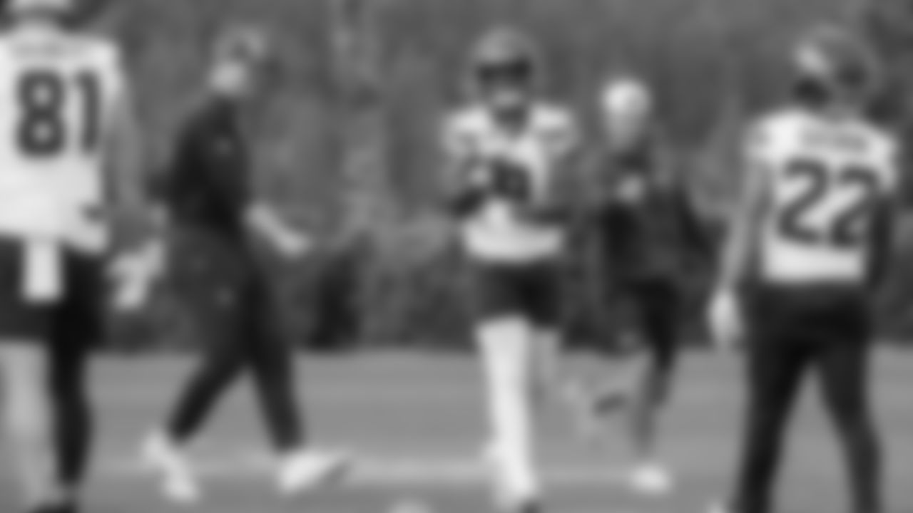 Seahawks running back Kenneth Walker III (9) practiced on Thursday, October 9, 2025 at the Virginia Mason Athletic Center.