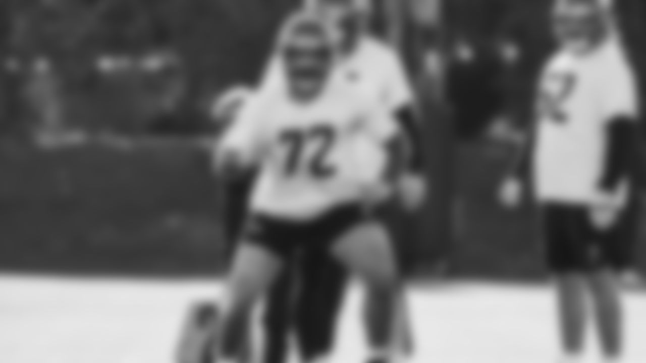 Seahawks tackle Abraham Lucas (72) practiced on Wednesday, December 17, 2025 at the Virginia Mason Athletic Center.