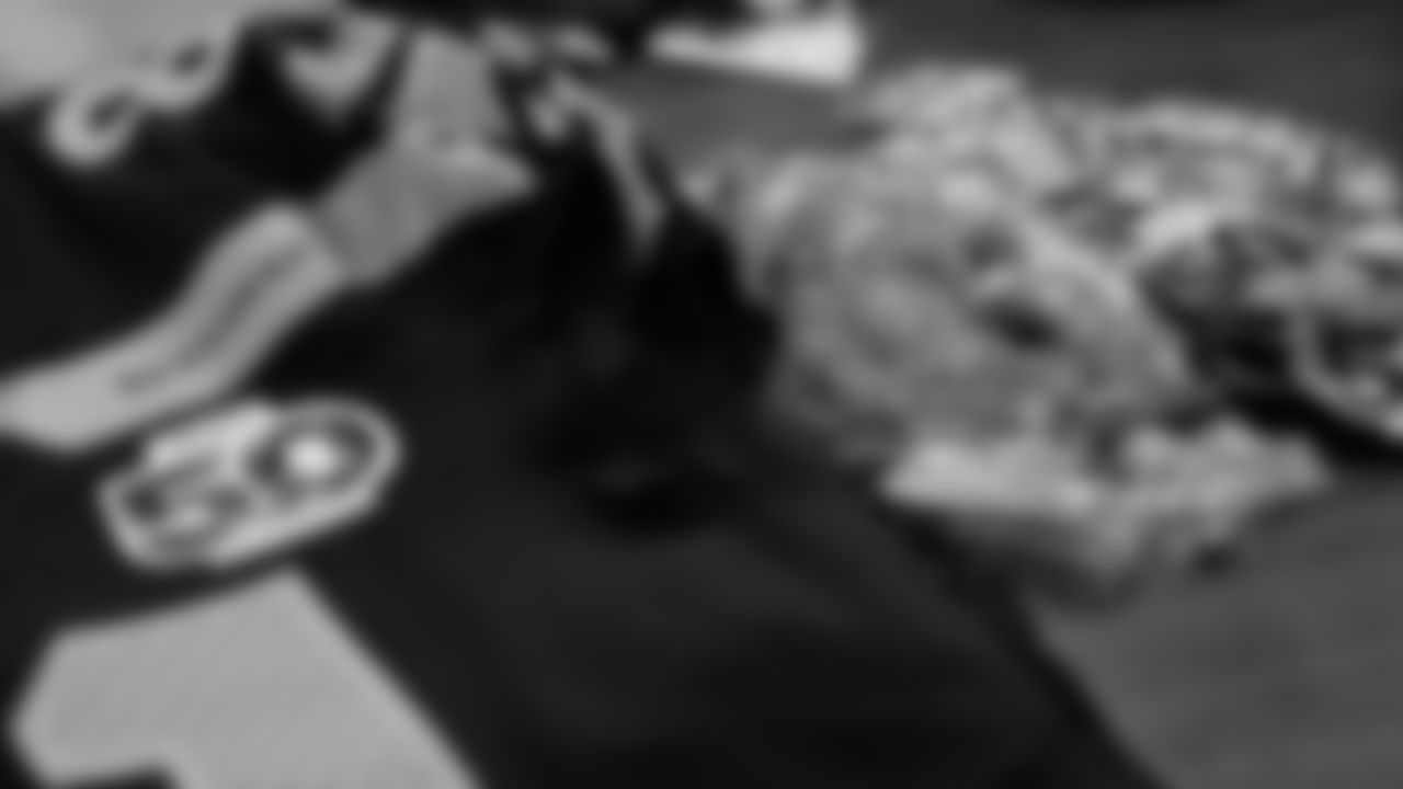 The Seahawks will wear their college navy jerseys vs. the New England Patriots in Super Bowl LX. The jersey features three patches including one to celebrate the Seahawks 50th season, one honoring the 250th anniversary of the United States and the Super Bowl LX logo.