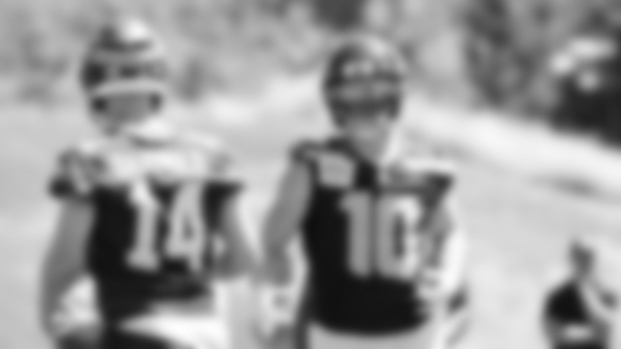 Seahawks quarterback Sam Darnold (14) participated in the Seahawks 2025 offseason workout program.