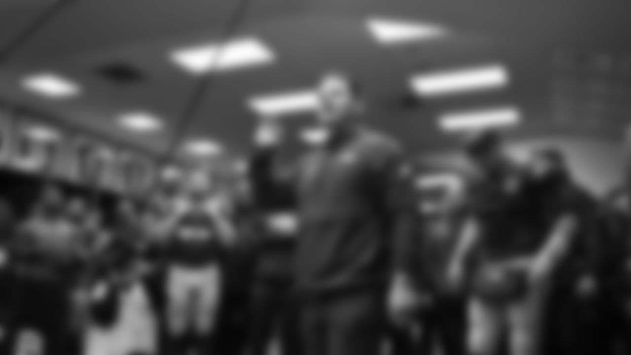 The Seahawks celebrated the 26-0 win vs. the Minnesota Vikings at Lumen Field on November 30, 2025.