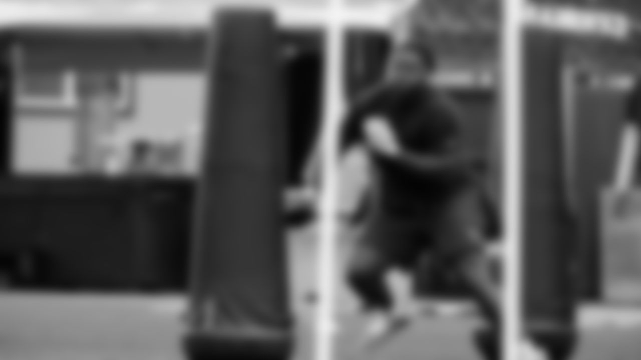 Seahawks nose tackle Jarran Reed (90) participated in a workout on May 13, 2025 at the Virginia Mason Athletic Center.