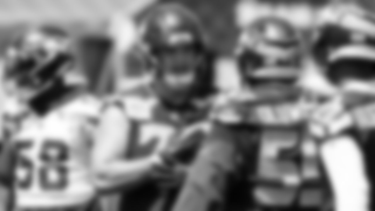 Seahawks guard Grey Zabel (76) participated in a workout on day one of OTAs on Tuesday, May 27, 2025 at the Virginia Mason Athletic Center.