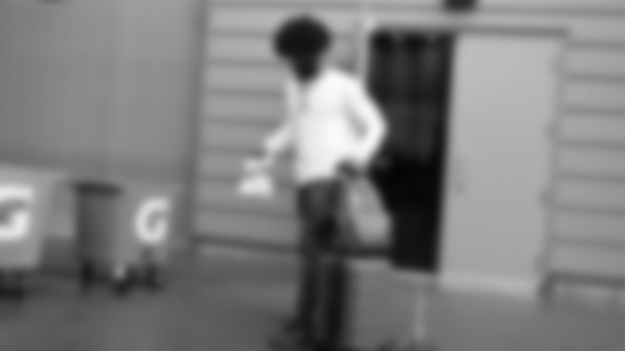 Seahawks linebacker Ernest Jones IV (13) departed the Virginia Mason Athletic Center on November 1, 2025.