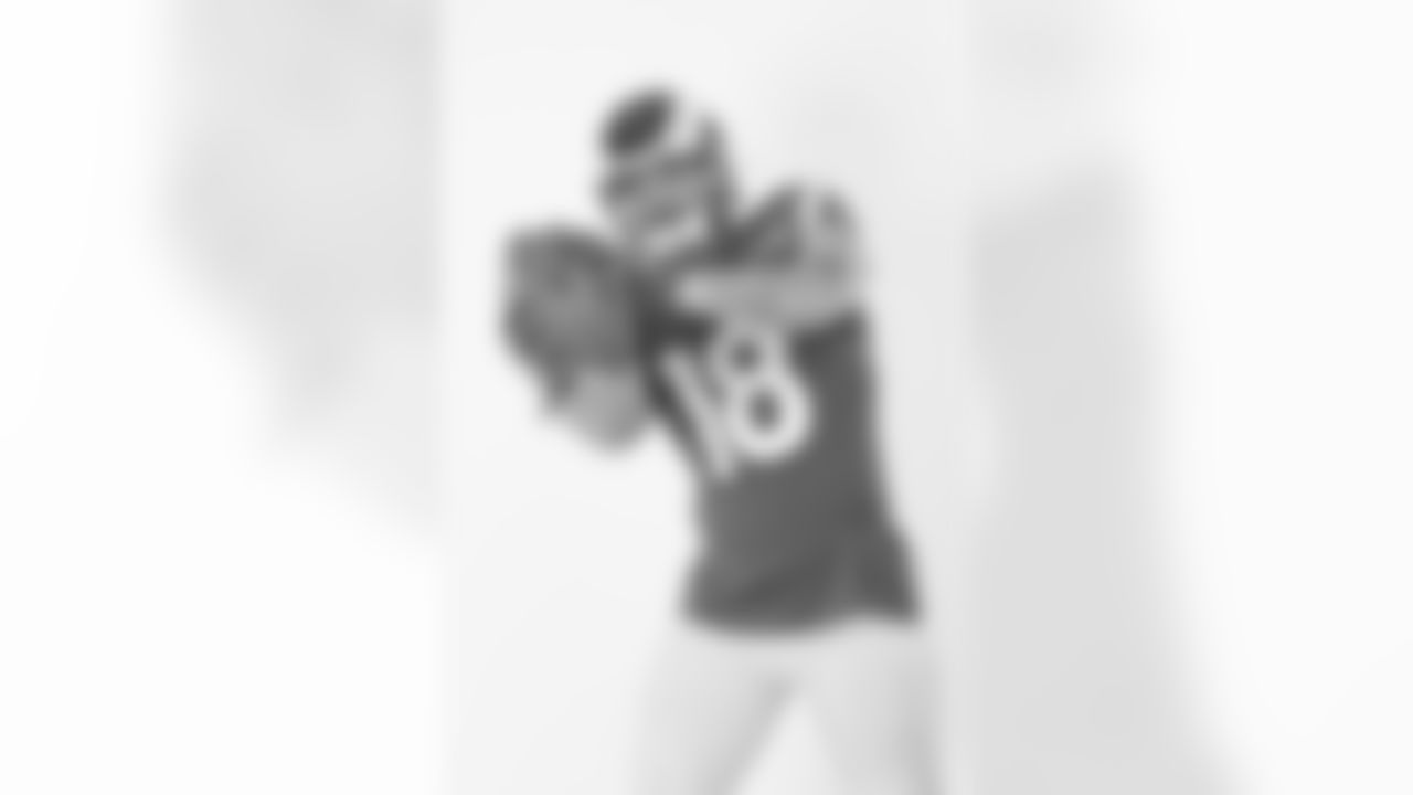 Los Angeles Rams tight end Terrance Ferguson (18) poses for a portrait during the NFLPA Rookie Premiere on Saturday, May 17, 2025 in Thousand Oaks, Calif. (Ben Liebenberg/NFL)