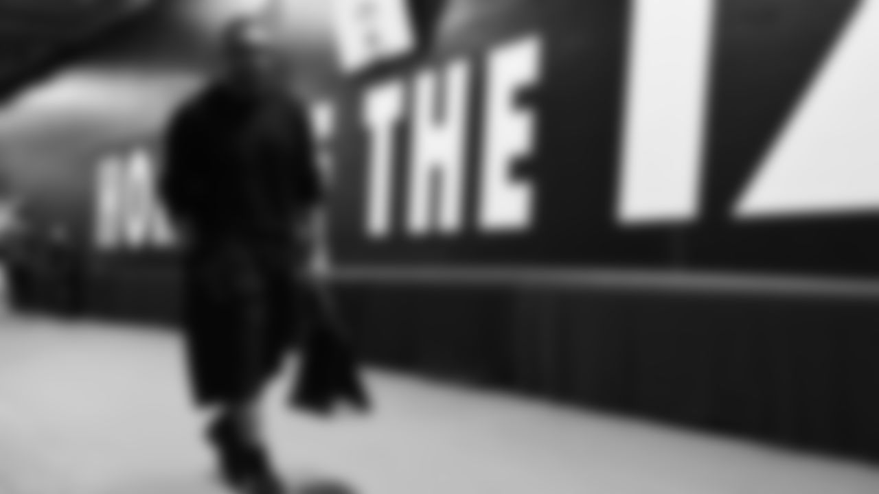 arrived at Lumen Field for the NFC divisional round game vs. the San Francisco 49ers on January 17, 2026.