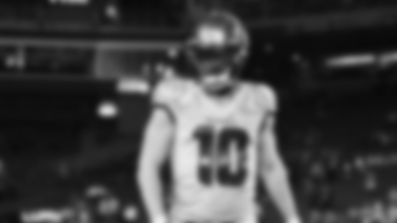 Seahawks wide receiver Cooper Kupp (10) warms up at Lumen Field for the Week 16 matchup vs. the L.A. Rams.