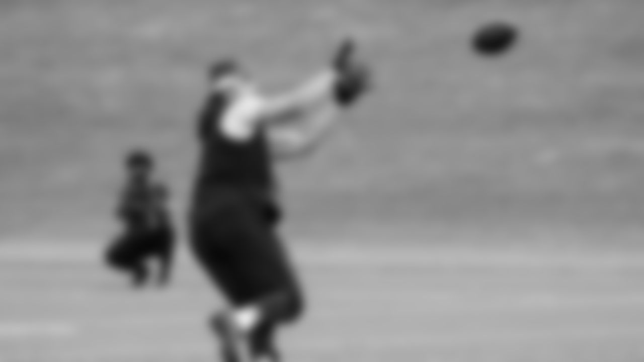 Seahawks tight end AJ Barner (88) participated in a workout on May 12, 2025 at the Virginia Mason Athletic Center.