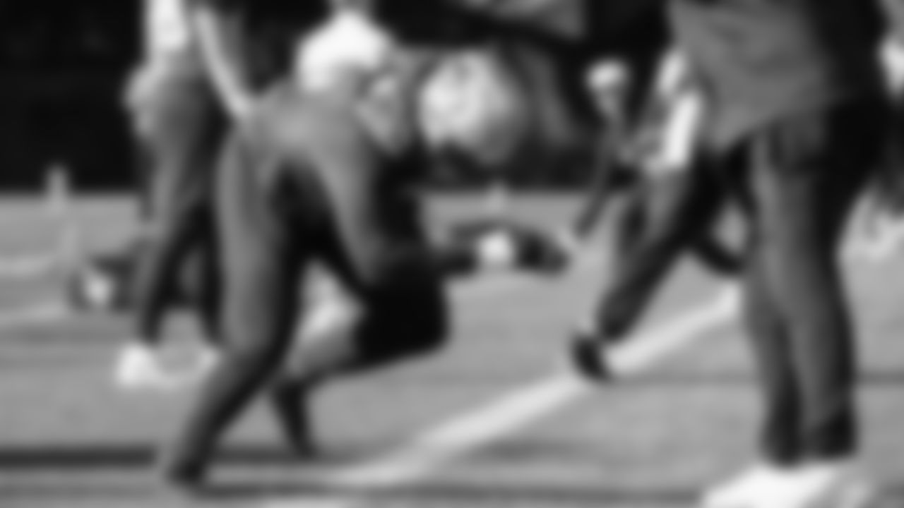 Seahawks center Olu Oluwatimi (55) practiced on Friday, November 28, 2025 at the Virginia Mason Athletic Center.