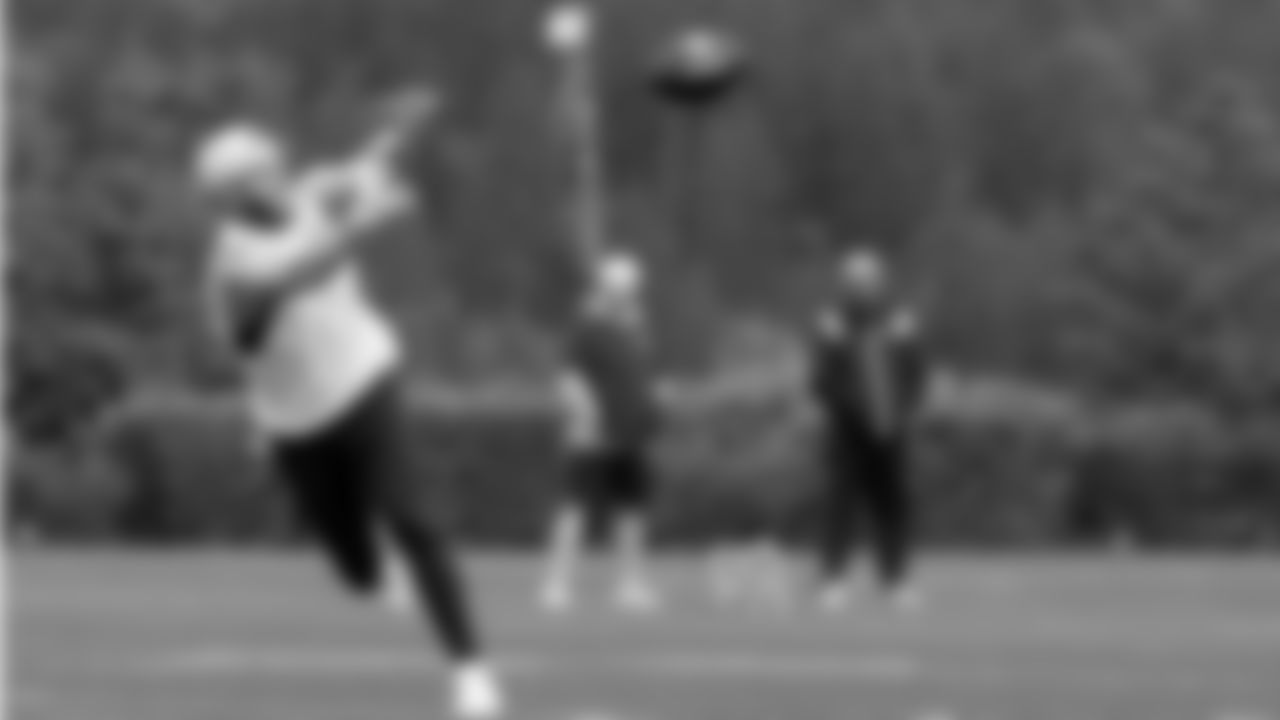 Seahawks wide receiver Cooper Kupp (10) participated in a workout on May 20, 2025 at the Virginia Mason Athletic Center.