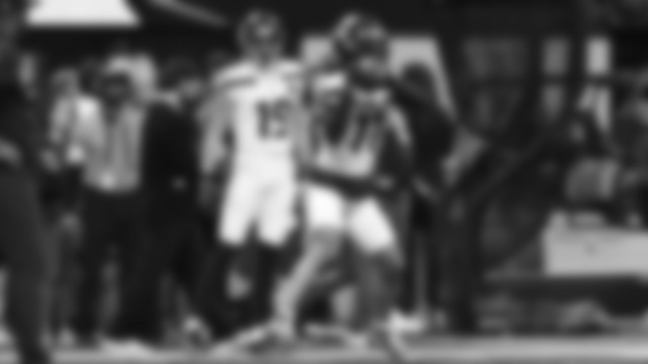 Seahawks wide receiver Jaxon Smith-Njigba (11) warms up at Mercedes-Benz Stadium for the Week 14 matchup vs. the Atlanta Falcons.