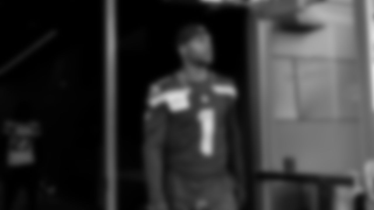 Seahawks wide receiver Marquez Valdes-Scantling (1) participated in a workout on day two of OTAs on Thursday, May 29, 2025 at the Virginia Mason Athletic Center.