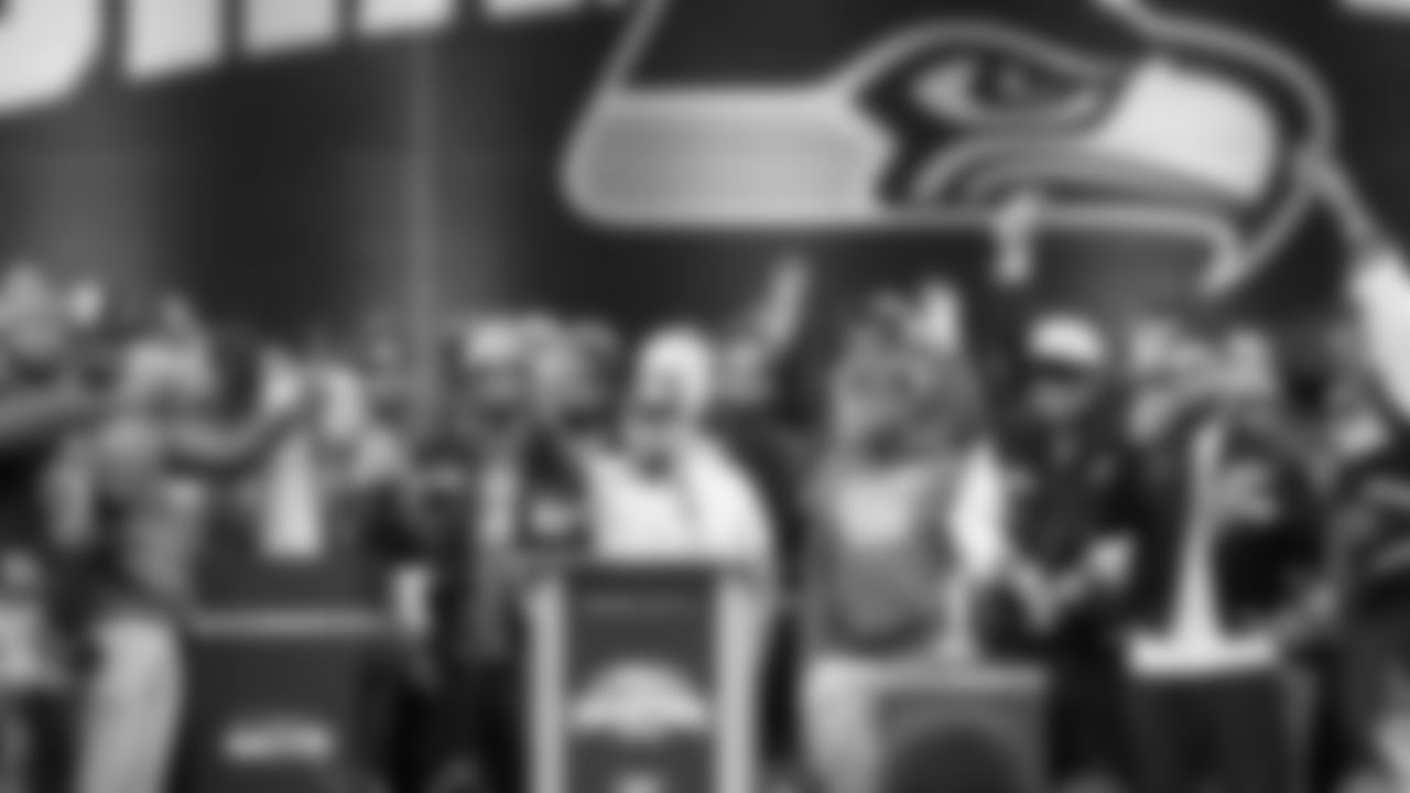 The Seahawks hosted a trophy celebration at Lumen Field on Wednesday, February 11, 2026 in honor of their world championship.