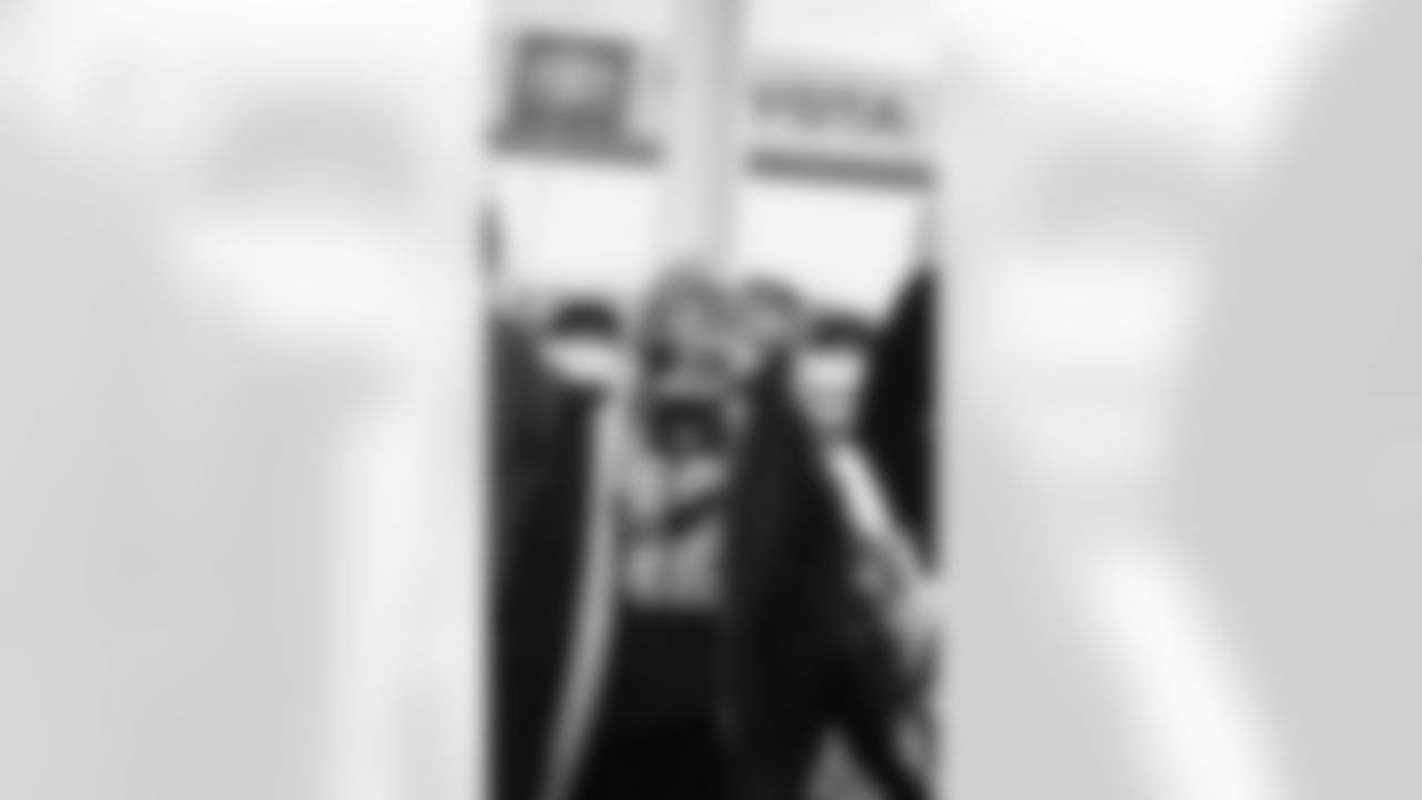 Jody Allen raising the flag before the NFC Championship kickoff on January 25, 2026.