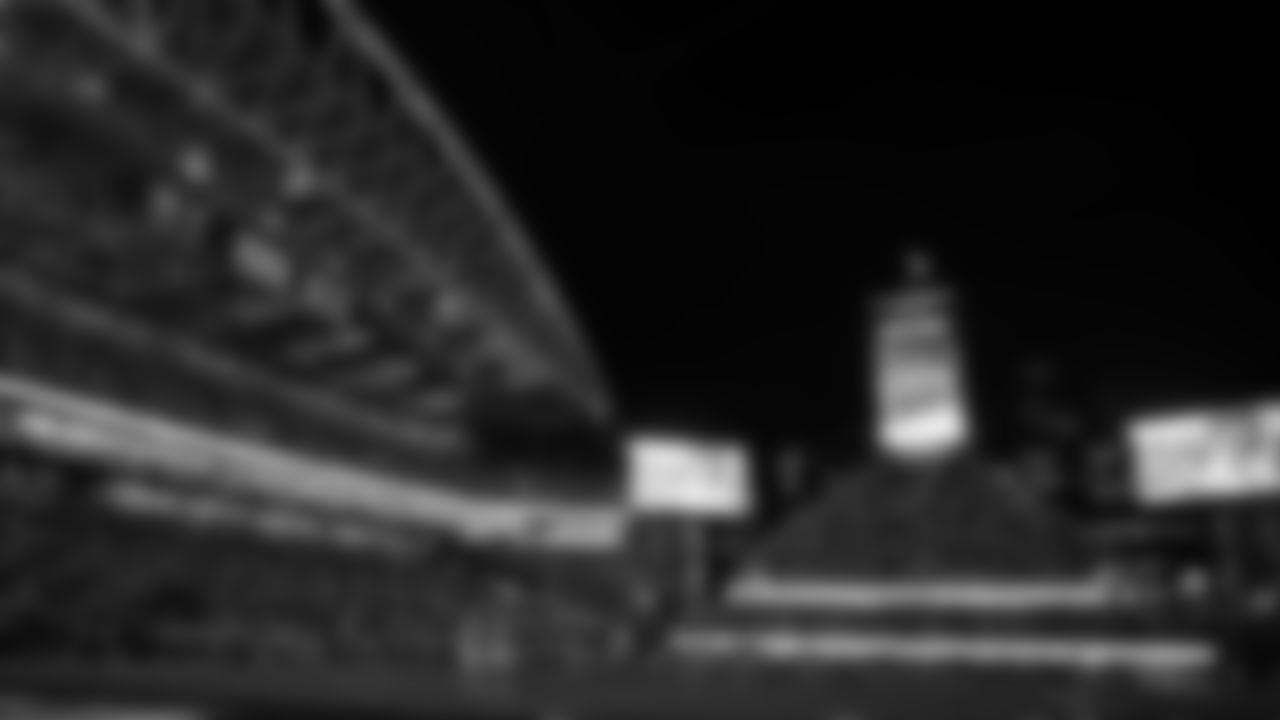 During an extended timeout, the stadium lights were turned blue on Thursday Night Football.