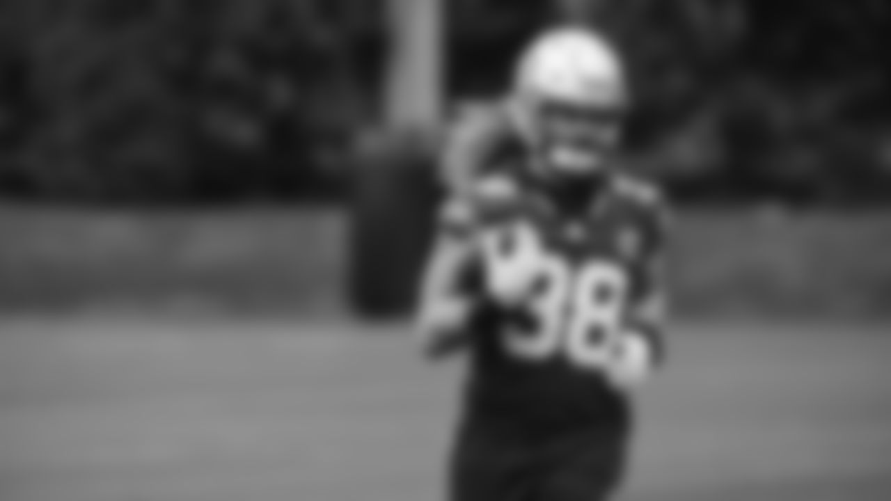 Seahawks fullback Brady Russell (38) practiced on Thursday, October 30, 2025 at the Virginia Mason Athletic Center.