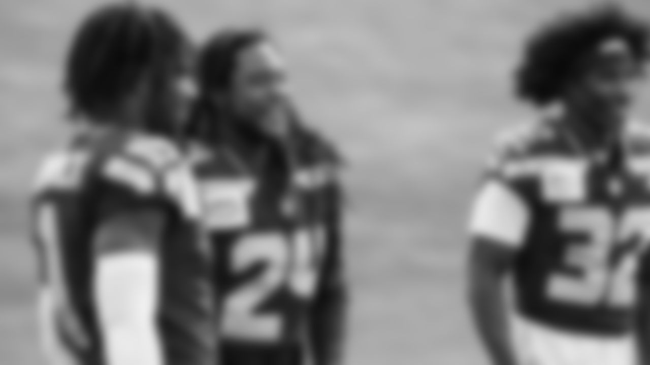 Seahawks cornerback Shaquill Griffin (24) practiced on Thursday, October 9, 2025 at the Virginia Mason Athletic Center.