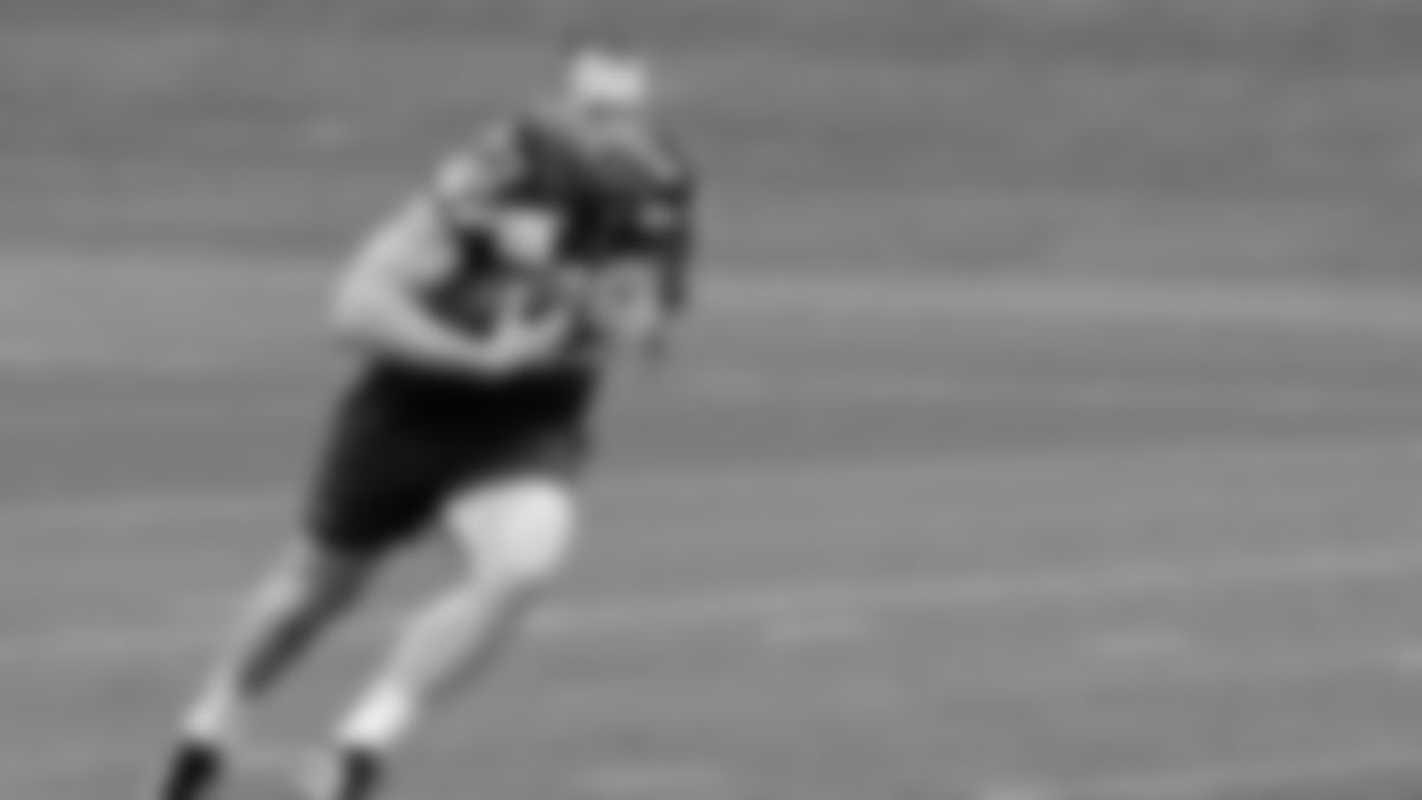 Seahawks tight end Nick Kallerup (89) participated in a workout on May 13, 2025 at the Virginia Mason Athletic Center.