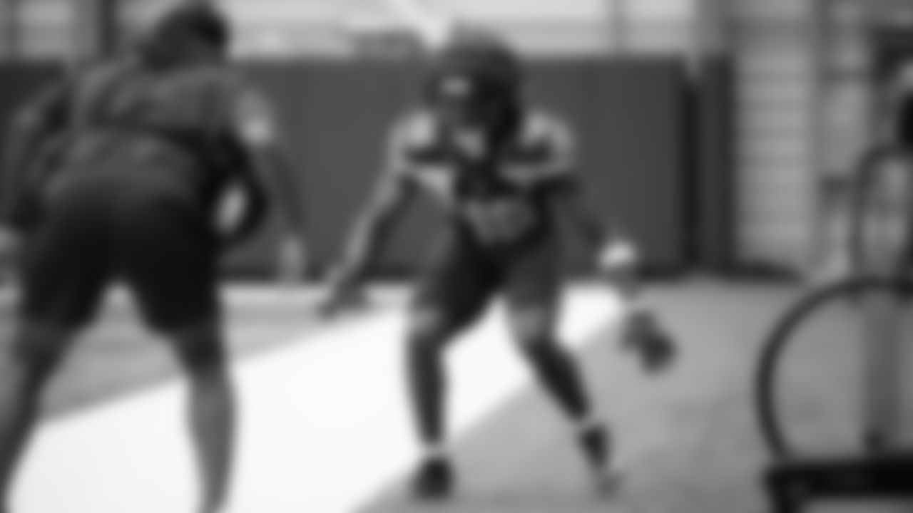 Seahawks linebacker Tyrice Knight (48) practiced on Thursday, November 13, 2025 at the Virginia Mason Athletic Center.