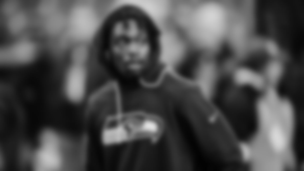Seahawks cornerback Derion Kendrick (1) during pregame warmups at Lumen Field for the Week 7 matchup vs. Houston Texans on Monday Night Football.
