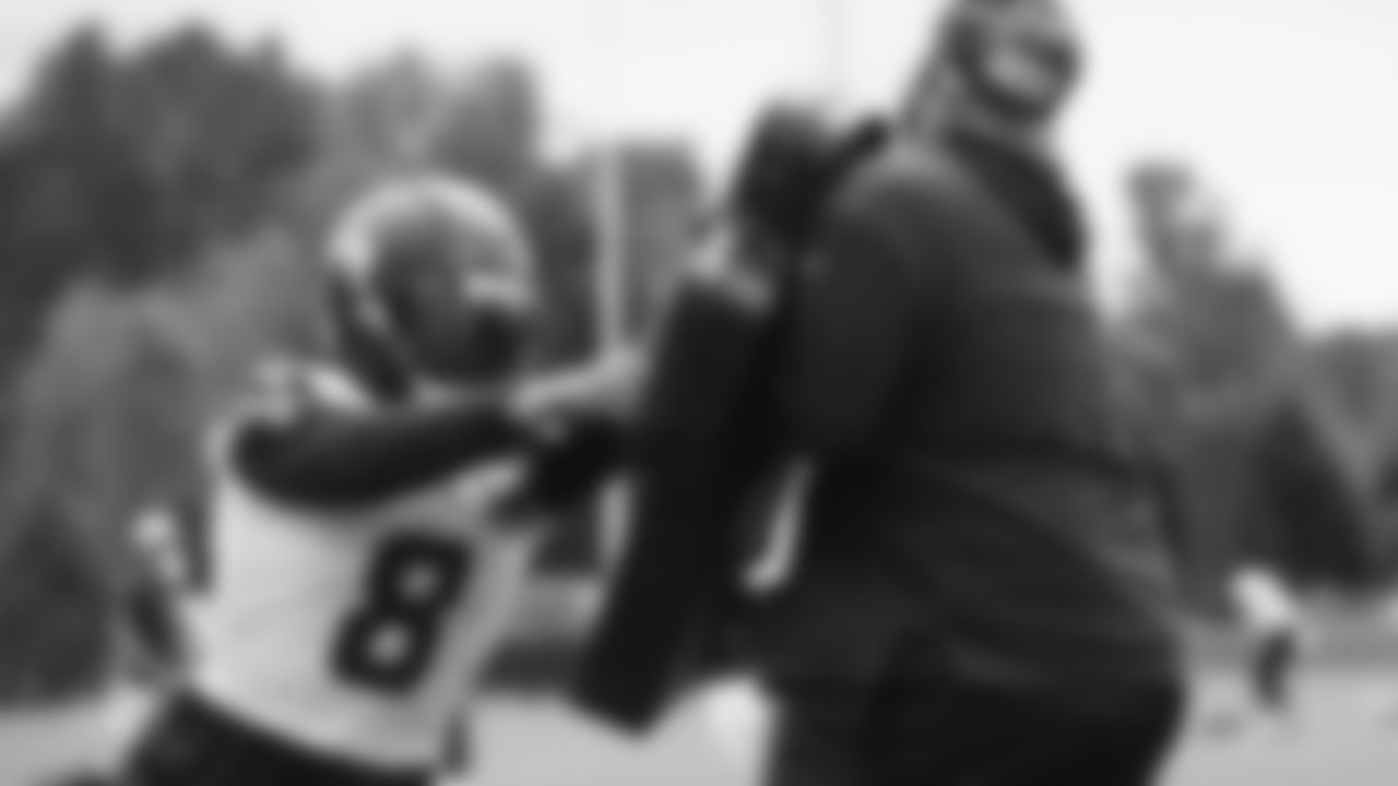 Seahawks safety Coby Bryant (8) practiced on day three of training camp on July 25, 2025 at the Virginia Mason Athletic Center.