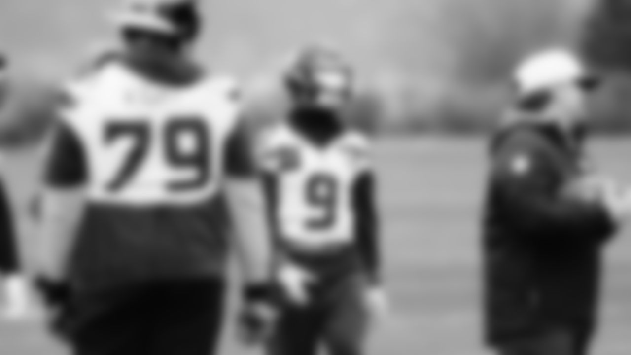 Seahawks running back Kenneth Walker III (9) practiced on Wednesday, January 1, 2026 at the Virginia Mason Athletic Center.