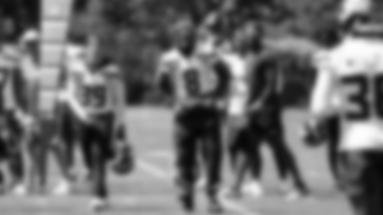 Seahawks safety Coby Bryant (8) participated in a workout on day one of OTAs on Tuesday, May 27, 2025 at the Virginia Mason Athletic Center.