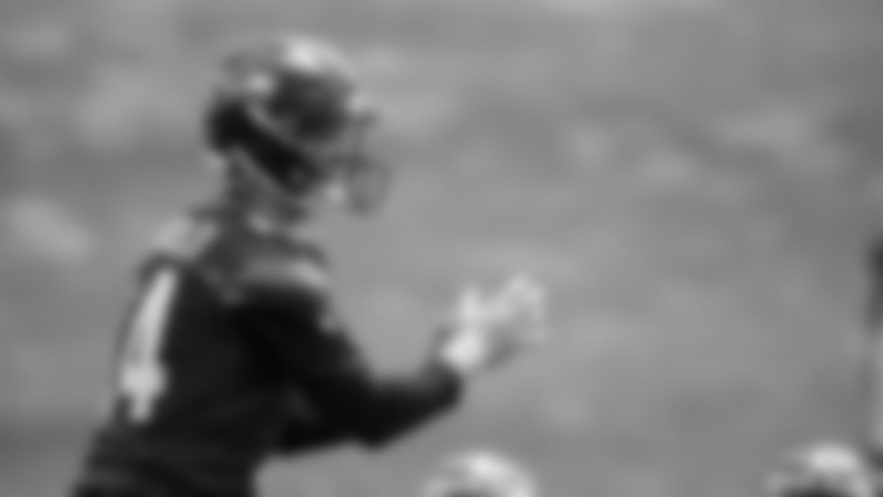 Seahawks quarterback Sam Darnold (14) participated in a workout on day five of OTAs on Wednesday, June 4, 2025 at the Virginia Mason Athletic Center.