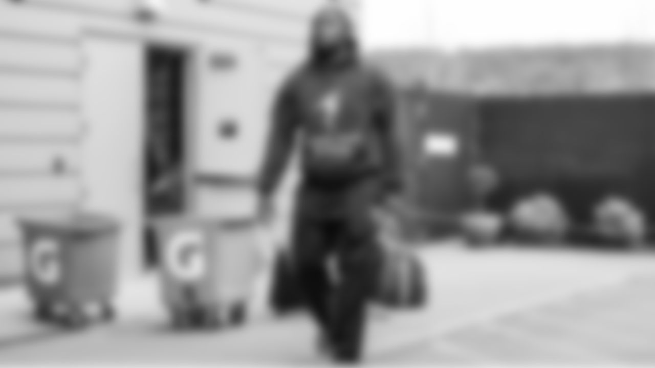 Seahawks tackle Charles Cross (67) departed the Virginia Mason Athletic Center for the Week 12 trip to Nashville, Tennessee on Friday, November 21, 2025.